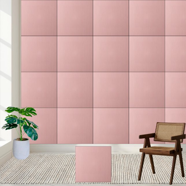 Modern mjuk Rosa Texturerad keramik Tile Kakelplatta (Modern Soft Pink Textured Ceramic Tile)