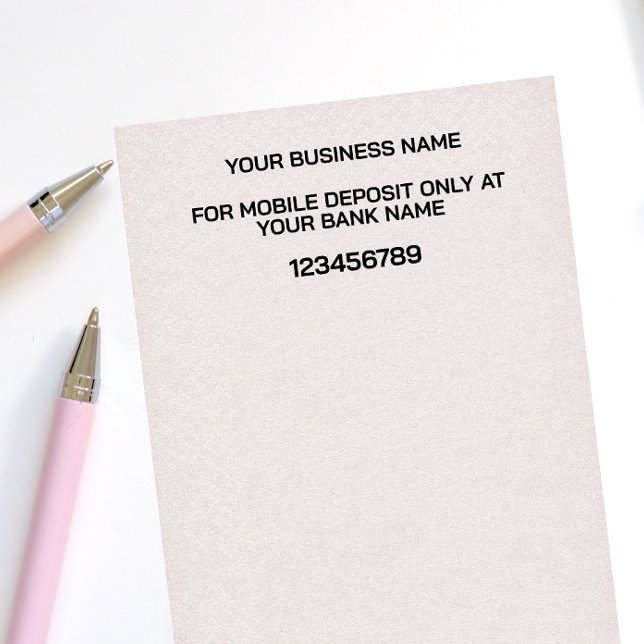 MODERN MÖBEL DEPOSITIONSBANK ENDORSEMANG SJÄLVFÄRGANDE STÄMPEL (Skapare uppladdad)