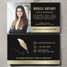 Modern Mobile Notary Photo QR-kod Visitkort