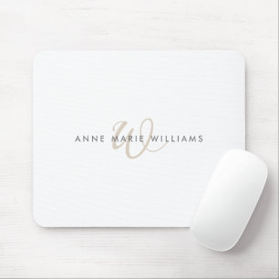 Modern Mocha Brunt Scriptmonogram Musmatta