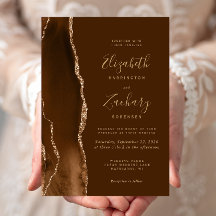 Modern Mocha Guld Agat Brun Bröllop