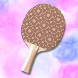 Modern Mocha Mousse Dammt Rosa Geometrisk Form  Pingisracket