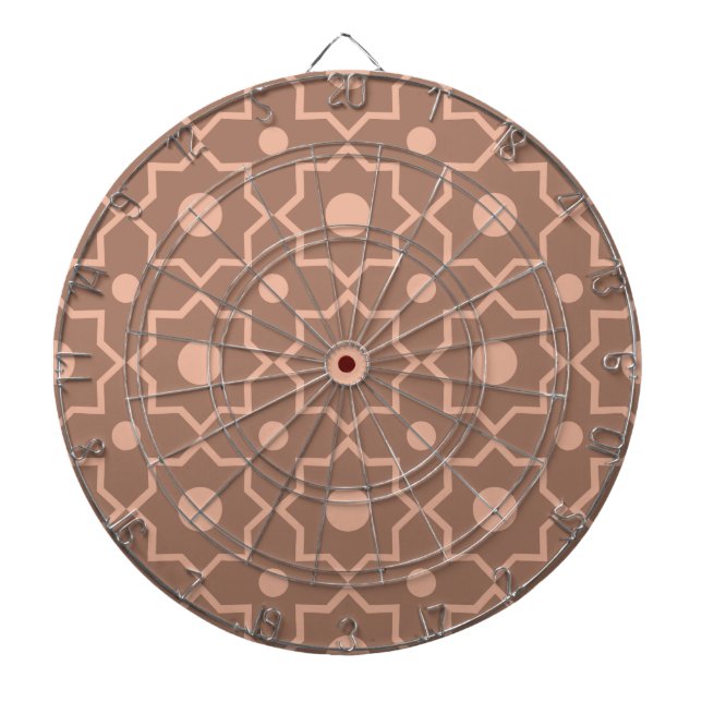 Modern Mocha Mousse Dusty Rosa Geometric Shape Darttavla (Framsidan)