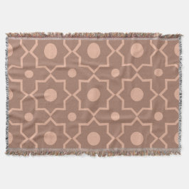 Modern Mocha Mousse Dusty Rosa Geometric Shape Filt