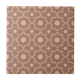 Modern Mocha Mousse Dusty Rosa Geometric Shape Kakelplatta