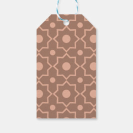 Modern Mocha Mousse Dusty Rosa Geometric Shape Presentetikett