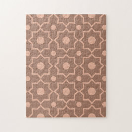 Modern Mocha Mousse Dusty Rosa Geometric Shape Pussel