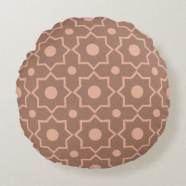 Modern Mocha Mousse Dusty Rosa Geometric Shape Rund Kudde