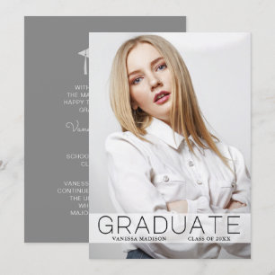 Modern Mode 1-fotokort för Student Meddelande