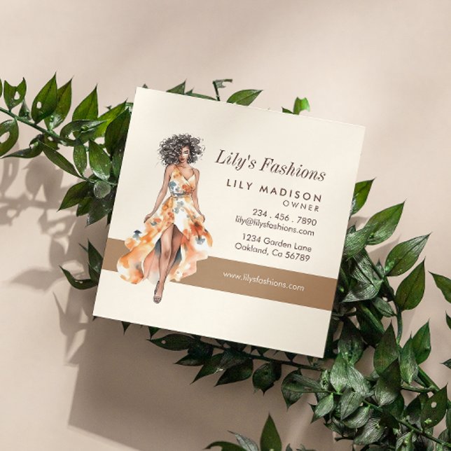 Modern Mode Boutique-Professionellen Fyrkantigt Visitkort (Make an impact with these professional business cards, showcasing your brand and credibility.)