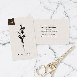 Modern Mode Designer-sommarmodellsketch Visitkort