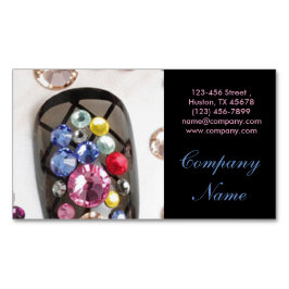 modern mode-juvelspiksalong för skönhet visitkortmagnet