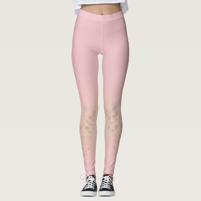 modern mode rosa leggings (Framsida)