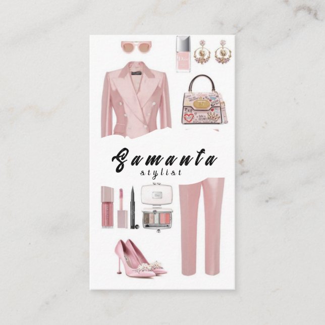 Modern Mode Stylist-Affärskort Visitkort (Framsida)