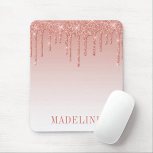 Modern Mode Trend Glitter Dropp Rosa Guld Musmatta