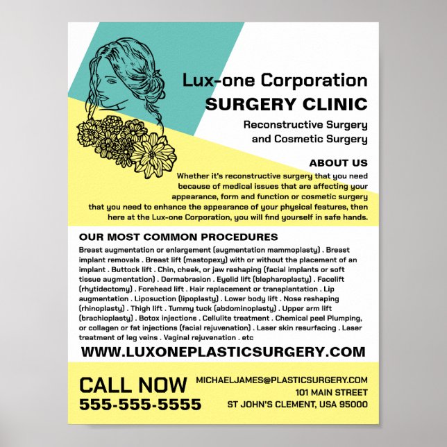 Modern modell för Blommigt av Chic, plastiska kiru Poster (Framsidan)