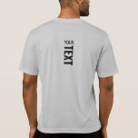 Modern modell för manar Sport Baksida T Shirt<br><div class="desc">Lägg till din text här Modern Back Design Print Template Manar Sport-Tek Competitor Activewear Silver Färg T-Shirt.</div>