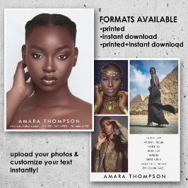 Modern modell skådespelare modellering Comp-kort 4 Inbjudningar