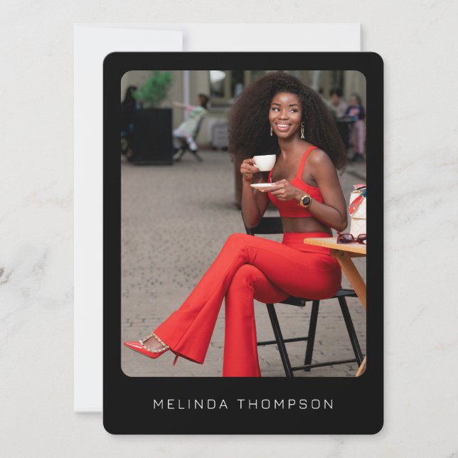 Modern Modellering Actor Comp Card 5 Foto QR-kod (Framsida)