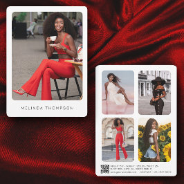 Modern Modellering Actor Comp Card 5 Foto QR-kod