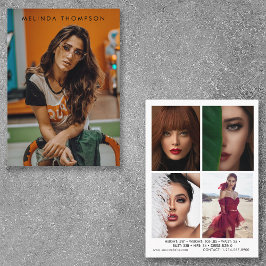 Modern modellering, aktiveringskort för Comp Card  Inbjudningar