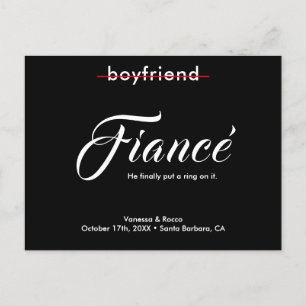 Modern Moderbörsförlovningsannons Meddelande Vykort