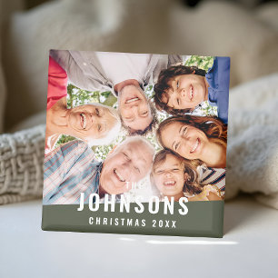 Modern Modern Chic Modern Family Photo Helgdag Magnet