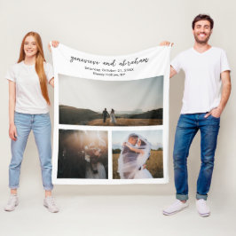 Modern modern fotosamling med enkelt svart och vit fleecefilt