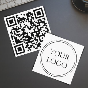 Modern, modern, minimalistisk QR-Logotyp för enkel Fyrkantigt Visitkort