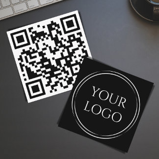 Modern, modern, minimalistisk QR-Logotyp för enkel Fyrkantigt Visitkort