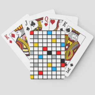 Modern modern mondriansk geometrisk minimal samman casinokort