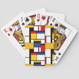 Modern modern mondriansk geometrisk minimal samman casinokort