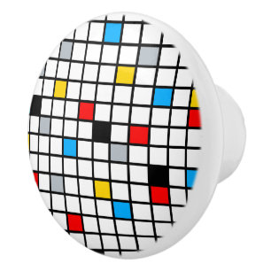 Modern modern mondriansk geometrisk minimal samman knopp