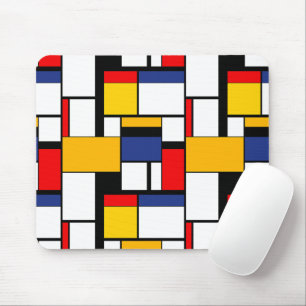 Modern modern mondriansk geometrisk minimal samman musmatta