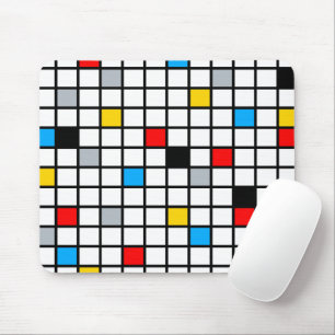 Modern modern mondriansk geometrisk minimal samman musmatta