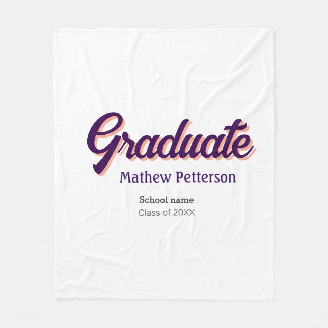 Modern modern studenten i fet stil, enkel svart kl fleecefilt (Framsidan)