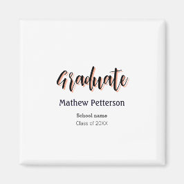 Modern modern studenten i fet stil, enkel svart kl magnet