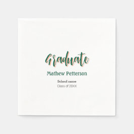 Modern modern studenten i fet stil, enkel svart kl pappersservett