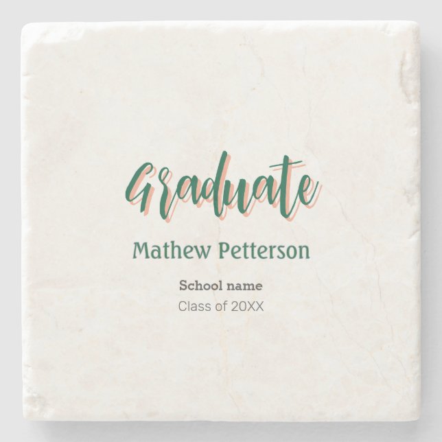 Modern modern studenten i fet stil, enkel svart kl stenunderlägg (Framsidan)