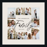 Modern, modernt, minimal fotokollage för elegant a poster<br><div class="desc">Familjeskript elegant modern minimal fotokollage av svart och gräddskräm i personligen,  enkel,  ren linjer-familjepresentation.</div>