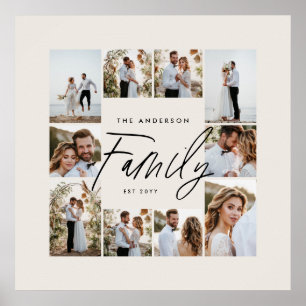 Modern, modernt, minimal fotokollage för elegant a poster