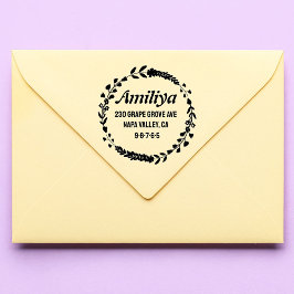 Modern modig botanisk Personlig Självfärgande Stämpel