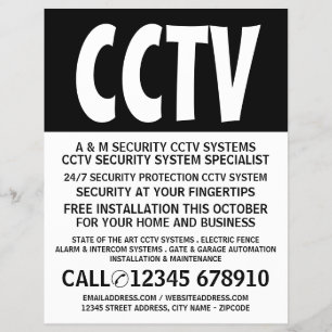 Modern, modig, CCTV-säkerhetskonvertiserande Flyer