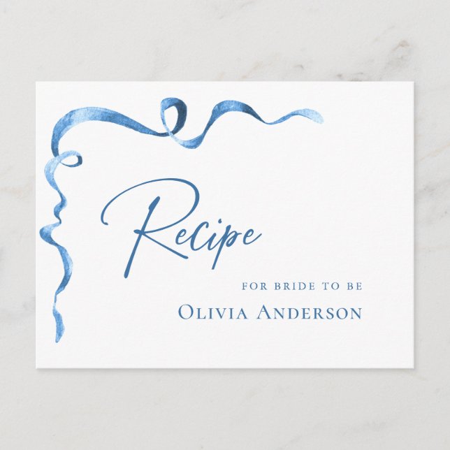 Modern Möhippa för blå Hand plockade-fält Vykort (Framsida)