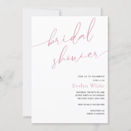 Modern Möhippa för enkel Rosa Inbjudningar