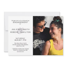 Modern Möhippa för fotoFörlovning - inbjudningar