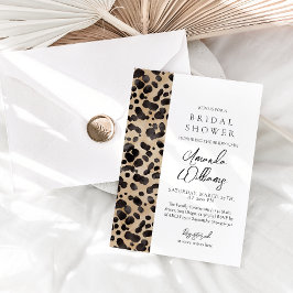 Modern Möhippa för leopard Animal Print Inbjudningar