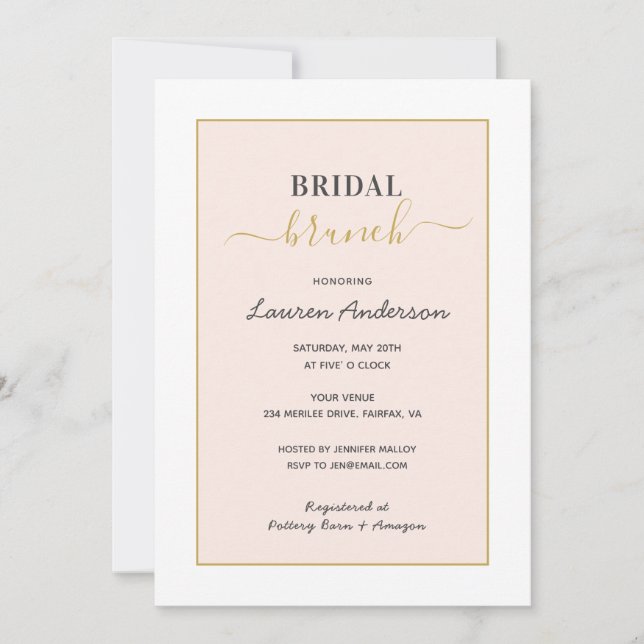 Modern Möhippa för minimal Rosa Meddelande (Framsida)