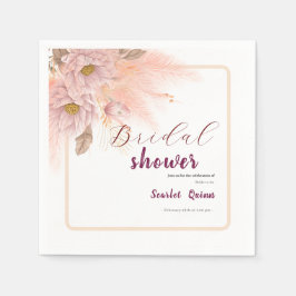 Modern möhippa för rosa pampas pappersservett