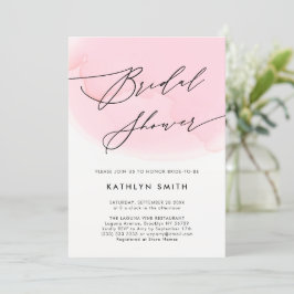 Modern Möhippa för  Rosa - vattenfärg Inbjudningar